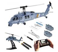 YGWXYYZJ Helicóptero RC L2 sin alerones 6 Canales Vuelo estacionario localización por Flujo óptico Vuelo invertido con un Solo botón cámara 8K y Control Remoto con Pantalla integrada 2 baterías