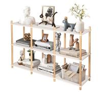 YGYQZ Librería Blanca, Unidad de Almacenaje de 6 Cubos, Estantería Baja con Estantes Abiertos para Sala de Estar, Dormitorio y Oficina en Casa 120x30x71 cm