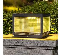 YGZPALH Farola Moderna Para Exteriores, Cuadrada, LED, Para Vallas, Terrazas, Alto Voltaje, 110-240 V, Con Cable, Farola Columna Y Cristal, Para Patio, Jardín, Decoración, IP54, Resistente Al Agua.