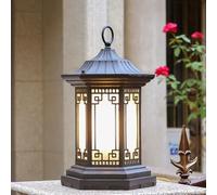 YGZPALH Farola Vintage De Aluminio, Lámpara De Pilar Para Exteriores, Resistente Al Agua IP54, Para Puerta Delantera O Trasera, Con Cableado De 120 V, Ideal Para Cercas, Césped, Caminos