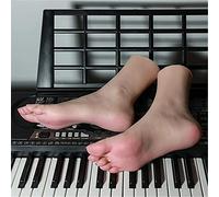 YH-feet Silicona Pies Modelo, 1 par de pie Femenino Realista de Silicona líquida Modelo de pie TPE Realista, para Dibujar, reflexología, práctica de Masaje