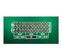 YH Poker - Fieltro de Mesa de Casino con Diseño de Ruleta DE 91 x 182 cm