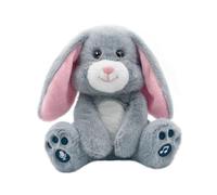 YH YUHUNG Juguete interactivo de peluche parlante de conejito de Pascua, repetición y grabación de voz, 10 canciones con orejas batiendo, control de volumen, relleno animado de conejo de peluche para