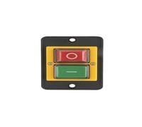 YH02-A YH01-A 110V 220V interruptor electromagnético botón de arranque Panel grande for equipo de máquina herramienta impermeable(4PIN Socket Black,110V)