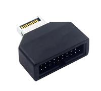 YHAILI Adaptador de cabecera de panel frontal USB 3.0 tipo E a USB 3.0 de 19/20 pines, tipo E macho a macho de 19 pines frontal