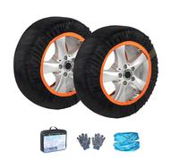 YHAILI Calcetines de Nieve universales para neumáticos, solución Antideslizante para Coches, SUV y Camiones, Que Proporciona tracción Segura, Accesorio de Cadena Antideslizante, 2 uds