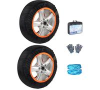 YHAILI Calcetines de Nieve universales para neumáticos, solución Antideslizante para Coches, SUV y Camiones, Que Proporciona tracción Segura, Accesorio de Cadena Antideslizante, 2 uds