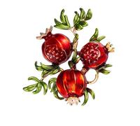 YHAILI Hermoso accesorio de granada de aleación, broche de moda, joyería de ropa, adecuado para regalar o para tu propia colección