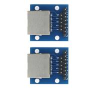 YHAILI Placa de circuito adaptador RJ45 a DIP2.54 mm con indicadores LED para pruebas de conexión de red y prototipado