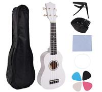 YHAILI Ukelele pequeño de 21 pulgadas, portátil, juguete de aprendizaje, 4 cuerdas, textura de tilo, adecuado para principiantes y viajeros