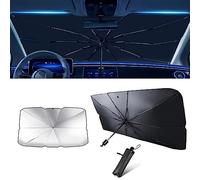 YHANNI Coche Parasol Delantero Plegable para BMW X1 X2 X3 X4 X5 X6 X7 i3 IX Parabrisas Paraguas Parasol Delantero Anti UV Rayos 360° Plegable Protección UV Solar,M Style