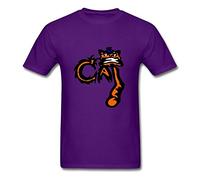 YHBCVSS Custom Drawn Cat Design Color Customized Men Casual T-Shirt - Size(X-Large)