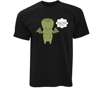 YHBCVSS Cute Cthulhu T Shirt Beauty Sleep Doesn'T Work On Me Novelty Myth Slogan Black(X-Large)