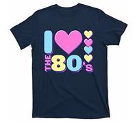 YHBCVSS Cute I Heart Love The 80's T-Shirt(X-Large)