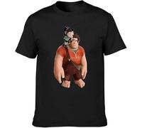 YHBCVSS Cute Wreck It Ralph T Shirt Black(Medium)