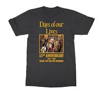 YHBCVSS Days of Our Lives 55th Anniversary Thank You for The Memories Men's T-Tshirts Camisetas y Tops Black(X-Large)
