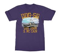 YHBCVSS DDG-56 USS John S. McCain Men's T-Tshirts Camisetas y Tops(Small)