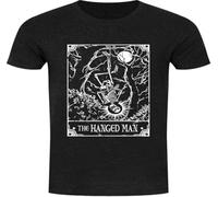 YHBCVSS Deadly Tarot Mens T Tshirts Camisetas y Tops 100% Cotton The Hanged Man Heather Denim Men's Black(XX-Large)