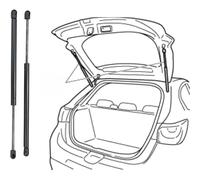 YHBIBI 2pcs Puntales Resorte Gas Maletero Coche para VW Polo 9N Hatchback 2002-2010(OEM-6Q0827550C)-50cm, Puntal Amortiguador de Soporte de Maletero de Puerta levadiza