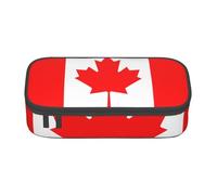 YHBLYKXP Bolsa de almacenamiento de gran capacidad con estampado de bandera canadiense, caja de suministros de oficina, bolsa de maquillaje, organizador de escritorio con, Negro, One Size, Conciso
