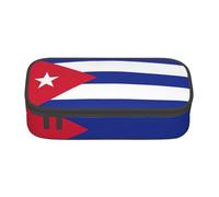 YHBLYKXP Bolsa de almacenamiento de gran capacidad con estampado de bandera cubana, caja de suministros de oficina, bolsa de maquillaje, organizador de escritorio con, Negro, One Size, Conciso