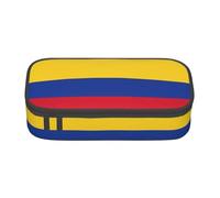 YHBLYKXP Bolsa de almacenamiento de gran capacidad con estampado de bandera de Colombia, caja de suministros de oficina, bolsa de maquillaje, organizador de escritorio con, Negro, One Size, Conciso
