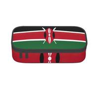 YHBLYKXP Bolsa de almacenamiento de gran capacidad con estampado de bandera de Kenia, caja de suministros de oficina, bolsa de maquillaje, organizador de escritorio con, Negro, One Size, Conciso