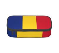 YHBLYKXP Bolsa de almacenamiento de gran capacidad con estampado de la bandera de Rumanía, caja de suministros de oficina, bolsa de maquillaje, organizador de escritorio con, Negro, One Size, Conciso