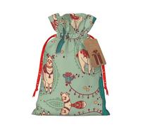 YHBLYKXP Bolsa de embalaje de Navidad con cordón y estampado de llamas, bolsa de regalo reutilizable para cumpleaños, fiesta de Acción de Gracias