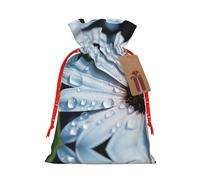 YHBLYKXP Bolsa de embalaje de Navidad con estampado de flores en spa, reutilizable, para cumpleaños, fiesta de Acción de Gracias