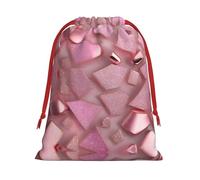 YHBLYKXP Bolsa de terciopelo con estampado de purpurina sintética de oro rosa con cordón para guardar dulces y aperitivos
