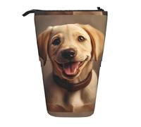 YHBLYKXP Bonito estuche retráctil vertical con estampado de perro labrador, bolsa de almacenamiento, apto para viajes de oficina y transporte diario