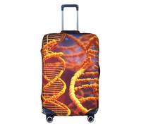 YHBLYKXP DNA Chain - Funda de equipaje con impresión fotográfica, protector de maleta, funda protectora elástica, se adapta a maletas de 18 a 32 pulgadas, Blanco, L