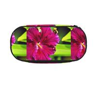 YHBLYKXP Estuche de tela Oxford con estampado de flores de hibisco con compartimentos de malla ordenados, una opción práctica o viaje