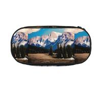 YHBLYKXP Estuche de tela Oxford con estampado de las Montañas Rocosas con compartimentos de malla ordenados, una opción práctica o de viaje