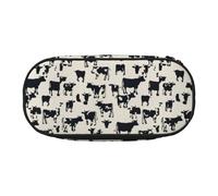 YHBLYKXP Estuche de tela Oxford con estampado de vaca 03 con compartimentos de malla ordenados, una opción práctica o de viaje