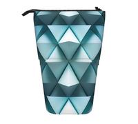 YHBLYKXP Estuche retráctil vertical con estampado abstracto y bolsa de almacenamiento, apto para viajes de oficina y transporte diario