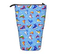 YHBLYKXP Estuche retráctil vertical con estampado creativo de Hockey Elements, bolsa de almacenamiento, apto para viajes de oficina y transporte diario