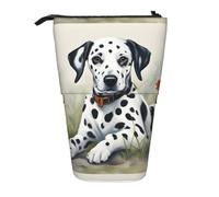 YHBLYKXP Estuche retráctil vertical con estampado dálmata, bolsa de almacenamiento, apto para viajes de oficina y transporte diario