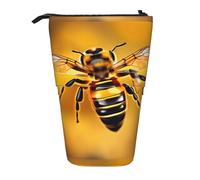 YHBLYKXP Estuche retráctil vertical con estampado de abeja de miel, bolsa de almacenamiento, apto para viajes de oficina y transporte diario