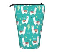YHBLYKXP Estuche retráctil vertical con estampado de alpaca india, bolsa de almacenamiento, apto para viajes de oficina y transporte diario