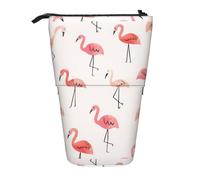 YHBLYKXP Estuche retráctil vertical con estampado de flamenco, bolsa de almacenamiento, apto para viajes de oficina y transporte diario