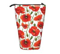 YHBLYKXP Estuche retráctil vertical con estampado de flores. Bolsa de almacenamiento, apto para viajes de oficina y transporte diario