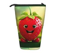 YHBLYKXP Estuche retráctil vertical con estampado de fresas de dibujos animados, bolsa de almacenamiento, apto para viajes de oficina y transporte diario