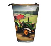 YHBLYKXP Estuche retráctil vertical con estampado de granja de tractores, bolsa de almacenamiento, apto para viajes de oficina y transporte diario