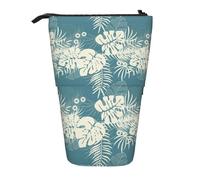 YHBLYKXP Estuche retráctil vertical con estampado de hojas bonitas, bolsa de almacenamiento, apto para viajes de oficina y transporte diario