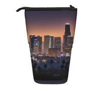 YHBLYKXP Estuche retráctil vertical con estampado de horizonte de Los Ángeles, bolsa de almacenamiento, apto para viajes de oficina y transporte diario