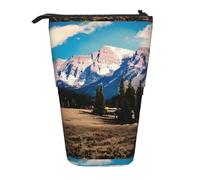 YHBLYKXP Estuche retráctil vertical con estampado de las Montañas Rocosas, bolsa de almacenamiento, apto para viajes de oficina y transporte diario