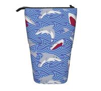 YHBLYKXP Estuche retráctil vertical con estampado de peces forrajeros, bolsa de almacenamiento, apto para viajes de oficina y transporte diario