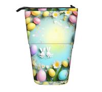 YHBLYKXP Estuche retráctil vertical con estampado de primavera y feliz Pascua, bolsa de almacenamiento, apto para viajes de oficina y transporte diario